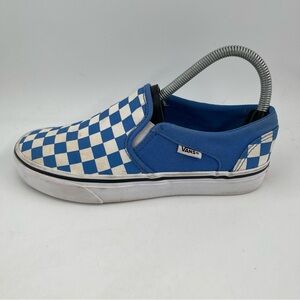 Vans Blue Checkered Slip-On Women's Shoes